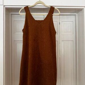 Sleeveless V‑Neck Women’s Dress in Rich Brown